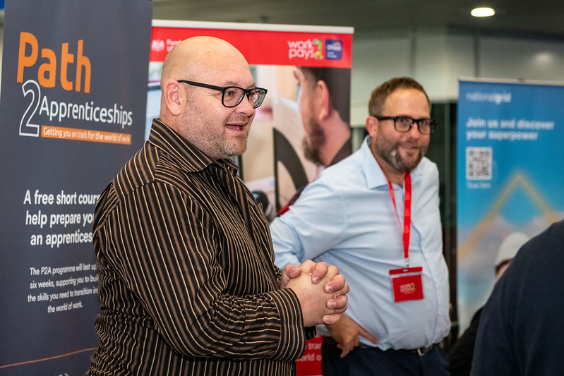 Visitors at an apprenticeship and careers event